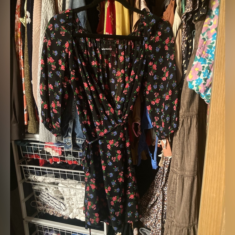 Reformation Everleigh Mini Wrap Floral Dress Size XS